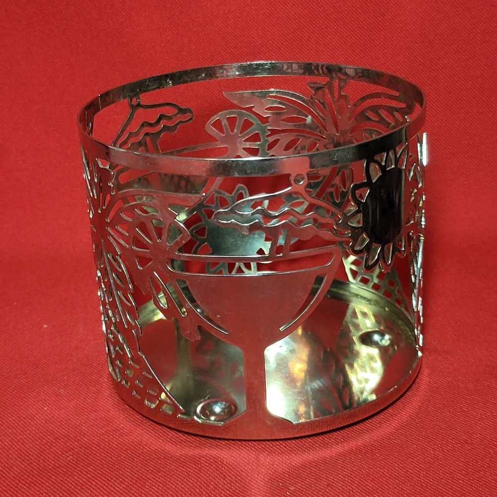 Bath Body Works Tropical Pineapple Palm Tree Metal Candle Sleeve Holder